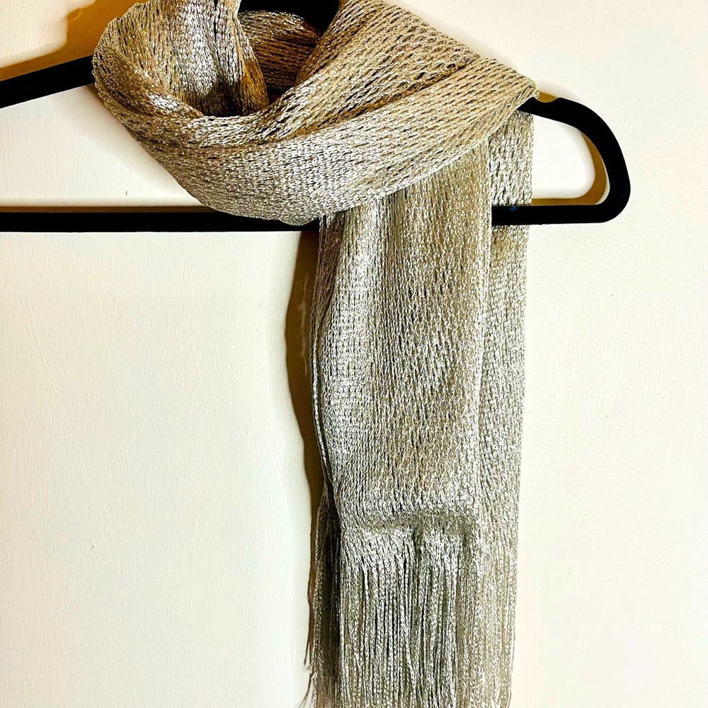 Elegant Silver Women's poncho/scarf